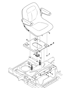 Seat Adjustment Diagram and Parts List for Z-FORCESZ60 (17AIDGHD-17AIDGHD010)(2014) Cub Cadet Lawn Tractor
